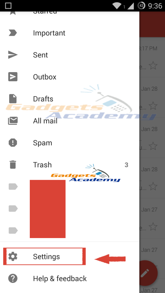 Gmail: Enable Swipe to delete or archive E-Mails or Messages