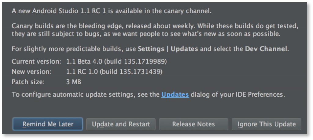 Android Studio 1.1 RC1