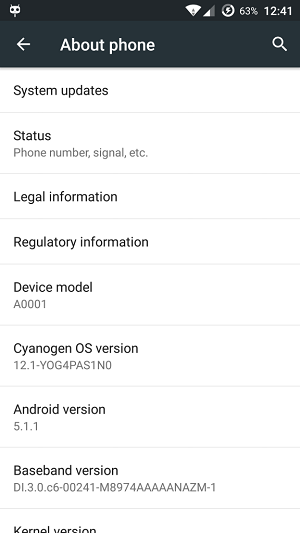 Cyanogen OS 12.1 YOG4PAS1NO
