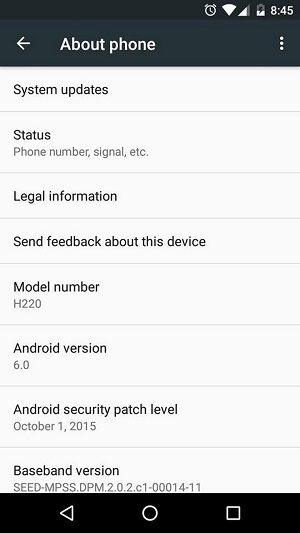 Cherry Mobile One G1 Android Marshmallow update 1