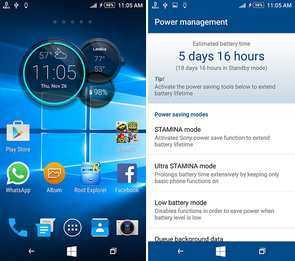 Gadgets Academy — Xperia Windows 10 &amp; Green Blur Theme APK ...