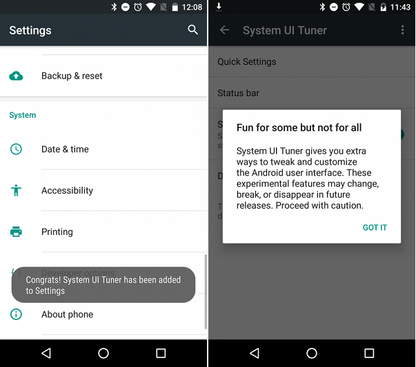 android 6.0.1 system ui tuner