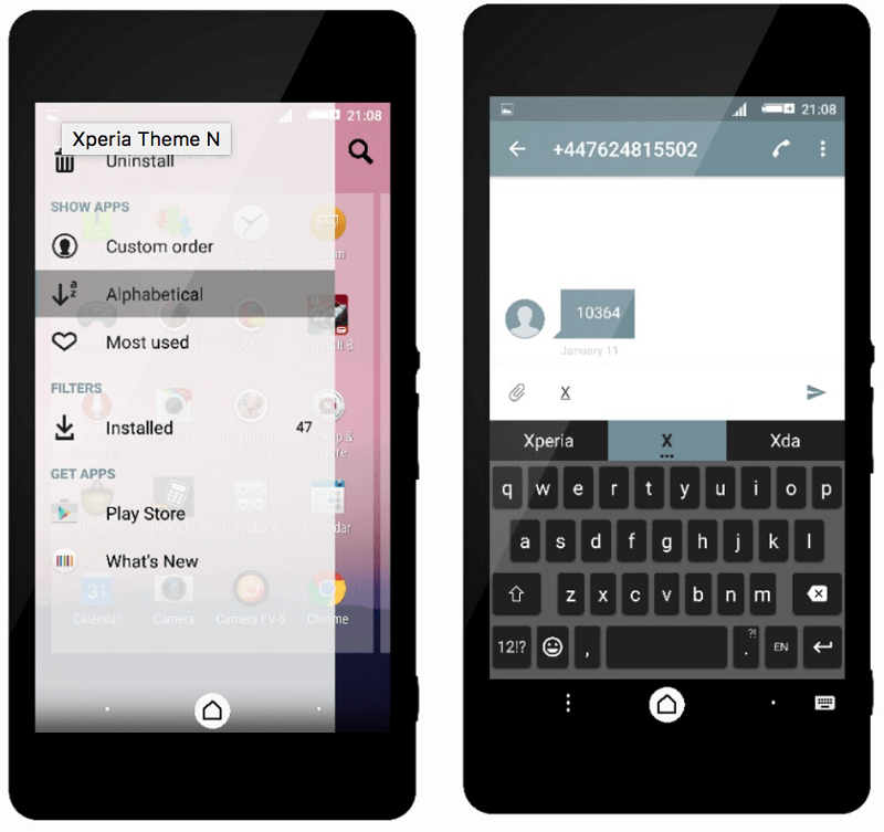 Xperia N Theme download